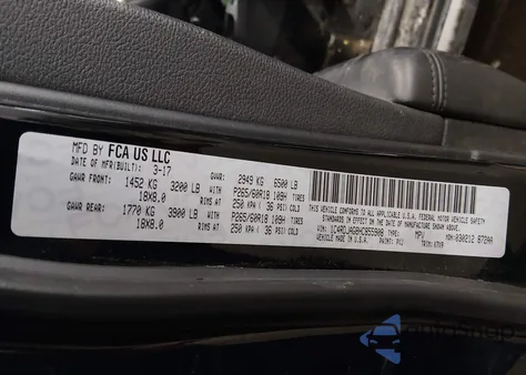 2017 Dodge Durango Sxt Awd из США, поврежденный, VIN 1C4RDJAG8HC855908